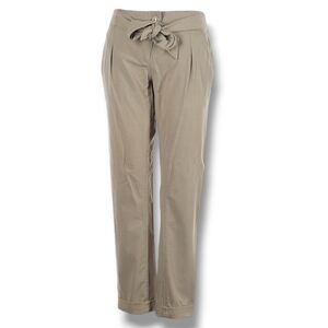 Dante 6 Khaki Pants Womens Size 1 Tie-Front Tan Pockets Preppy Academia